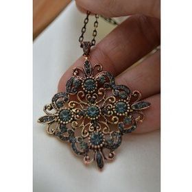 Stoneage Antrasit Bronz Madalyon Kolye