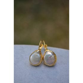 Stoneage Barok İnci Altın Kaplama Bayan Küpe