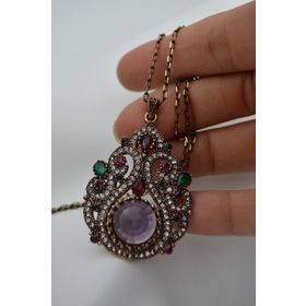 Stoneage Bayan Kolye Zirkon Taşlı Saray Kolyesi