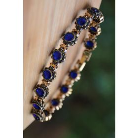 Stoneage Black Diamond ve Safir Mavi Taşlı Bileklik