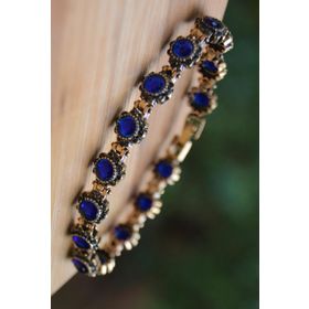 Stoneage Black Diamond ve Safir Mavi Taşlı Bileklik