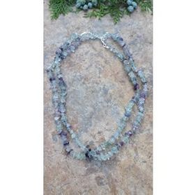 Stoneage Jewellery Florit Doğal Taş Çift Sıra Bayan Kolye