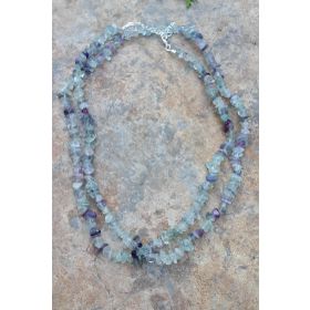 Stoneage Jewellery Florit Doğal Taş Çift Sıra Bayan Kolye