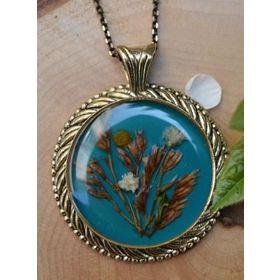 Stoneage Jewellery Gerçek Çiçek El Yapımı Bayan Kolye
