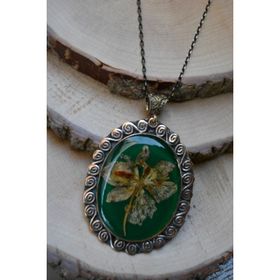 Stoneage Jewellery Gerçek Çiçeklerden Tasarım Bayan Kolye