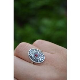 Stoneage Jewellery Gümüş Kaplama Mineli Bayan Yüzük