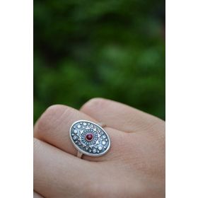 Stoneage Jewellery Gümüş Kaplama Mineli Bayan Yüzük