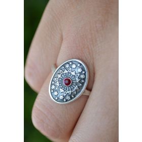 Stoneage Jewellery Gümüş Kaplama Mineli Bayan Yüzük