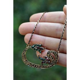 Stoneage Jewellery Lal Doğal Taş Vav Bayan Kolye