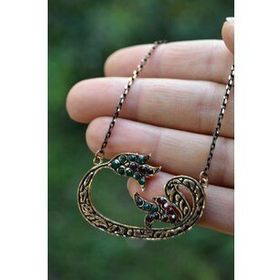 Stoneage Jewellery Lal Doğal Taş Vav Bayan Kolye