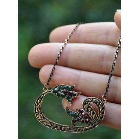 Stoneage Jewellery Lal Doğal Taş Vav Bayan Kolye