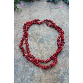 Stoneage Jewellery Mercan Doğal Taş Hem Kısa Hem Uzun Bayan Kolye