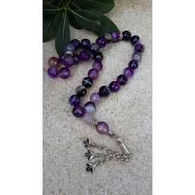 Stoneage Jewellery Mor Akik Güç Doğal Taş Tesbih