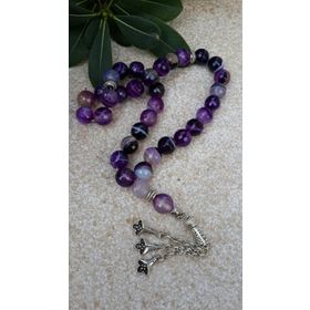 Stoneage Jewellery Mor Akik Güç Doğal Taş Tesbih