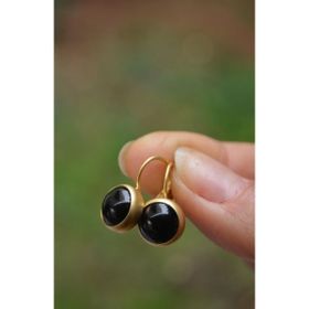 Stoneage Jewellery Oniks Doğal Taş Küpe