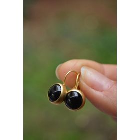 Stoneage Jewellery Oniks Doğal Taş Küpe