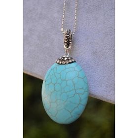 Stoneage Jewellery Turkuaz Taşlı Bayan Kolye