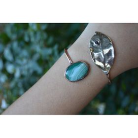 Stoneage Jewellery Yeşil Akik Taşlı Tasarım Bileklik