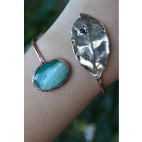 Stoneage Jewellery Yeşil Akik Taşlı Tasarım Bileklik