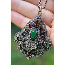 Stoneage Jewellery Zümrüt Doğal Taş Bayan Kolye