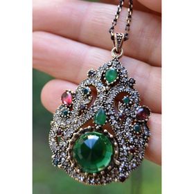 Stoneage Jewellery Zümrüt Doğal Taş Kolye