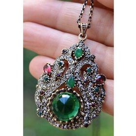 Stoneage Jewellery Zümrüt Doğal Taş Kolye