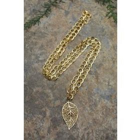 Stoneage Jewelllery Altın Kaplama Yaprak Uzun Bayan Kolye