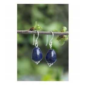Stoneage Lapis Lazuli Sevgiliye Hediye Bayan Gümüş Küpe