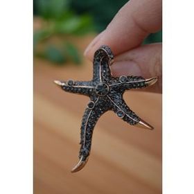 Stoneage Madeni Bronz Deniz Yıldızı Zirkon Taşlı Bayan Küpe