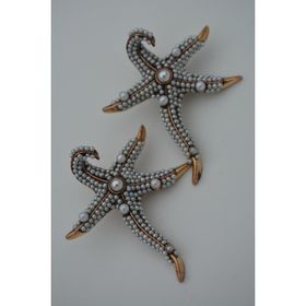Stoneage Madeni Bronz İncili Deniz Yıldızı Küpe