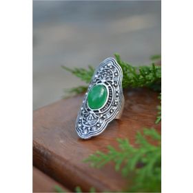 Stoneage Minik Toplu Hint Gümüşü Bohem Ayarlanabilir Bayan Yüzük