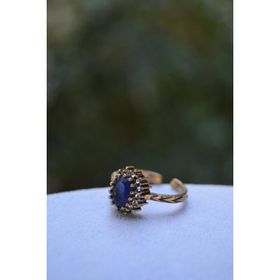 Stoneage Oval Safir Ayarlanabilir Kadın Yüzük
