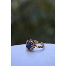 Stoneage Oval Safir Ayarlanabilir Kadın Yüzük