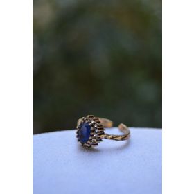 Stoneage Oval Safir Ayarlanabilir Kadın Yüzük