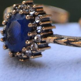 Stoneage Oval Safir Ayarlanabilir Kadın Yüzük