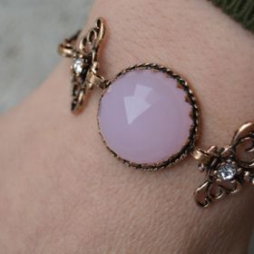 Stoneage Pembe Kuvars Bileklik