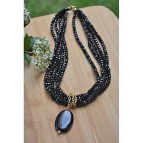Stoneage RF03279 Oniks Doğal Taş Tasarım Kolye
