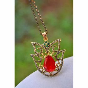 Stoneage RF03333 Jewellery Kök Yakut Otantik Kolye