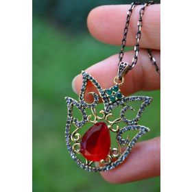 Stoneage RF03333 Jewellery Kök Yakut Otantik Kolye