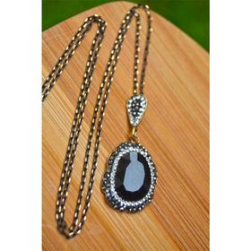 Stoneage RF03353 El Yapımı Siyah Taşlı Kolye