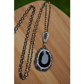 Stoneage RF03353 El Yapımı Siyah Taşlı Kolye