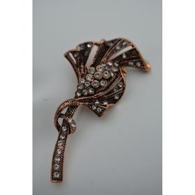 Stoneage Zirkon Taşlı Bronz Broş