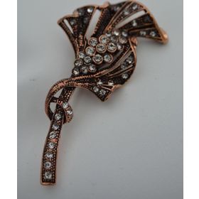 Stoneage Zirkon Taşlı Bronz Broş