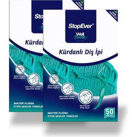 Stopever Well Tooth Nane Ferahlığı 2 x 50 Adet Kürdanlı Diş İpi
