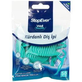 Stopever Well Tooth Nane Ferahlığı 2 x 50 Adet Kürdanlı Diş İpi