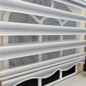 Storburada 100 x 260 Gri Renk Geçişli Etek Dilimli Zebra Stor Perde