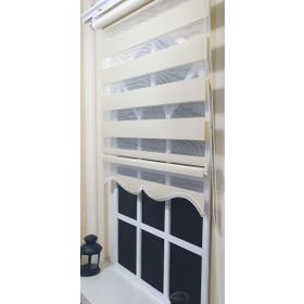 Storburada 140 x 260 Altın Simli Etek Dilimli Zebra Stor Perde