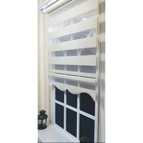 Storburada 200 x 200 Altın Simli Etek Dilimli Zebra Stor Perde