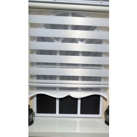 Storburada 200 x 260 Beyaz Etek Dilimli Zebra Stor Perde