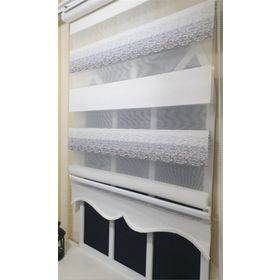 Storburada 90 x 200 Gri Renk Geçişli Etek Dilimli Zebra Stor Perde